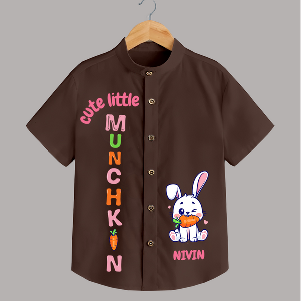 Cute Munchkin Shirt | Personalized Shirt for Adorable Little Ones - CHOCOLATE BROWN - 0 - 6 Months Old (Chest 23")