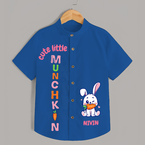 Cute Munchkin Shirt | Personalized Shirt for Adorable Little Ones - COBALT BLUE - 0 - 6 Months Old (Chest 23")