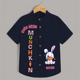 Cute Munchkin Shirt | Personalized Shirt for Adorable Little Ones - NAVY BLUE - 0 - 6 Months Old (Chest 23")