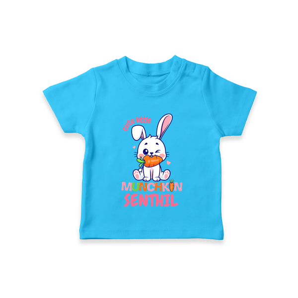 Cute Little Munchkin T-shirt | Personalized Baby T-shirt for Adorable Kids - SKY BLUE - 0-5 Months Old (Chest 17")