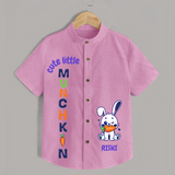 Cute Munchkin Shirt | Personalized Shirt for Adorable Little Ones - BABY PINK - 0 - 6 Months Old (Chest 23")