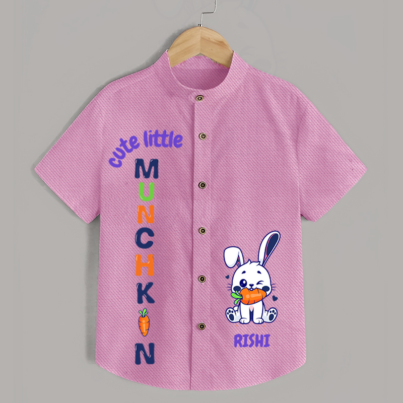 Cute Munchkin Shirt | Personalized Shirt for Adorable Little Ones - BABY PINK - 0 - 6 Months Old (Chest 23")