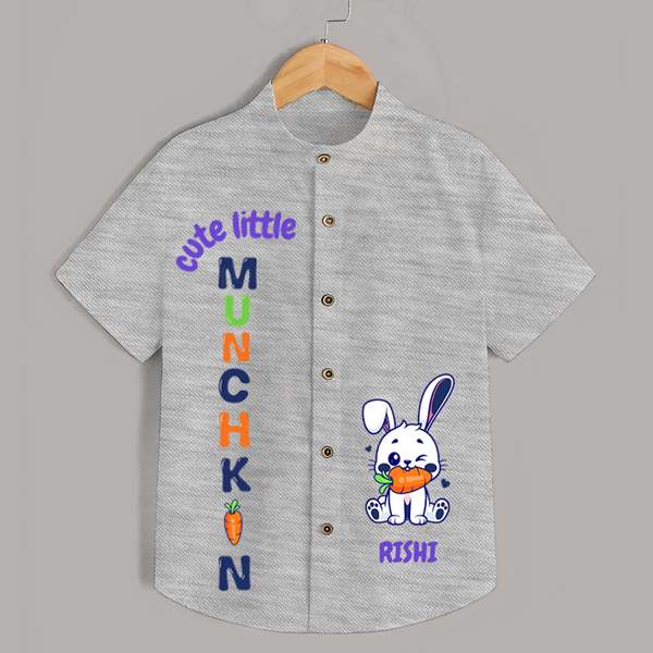 Cute Munchkin Shirt | Personalized Shirt for Adorable Little Ones - GREY - 0 - 6 Months Old (Chest 23")