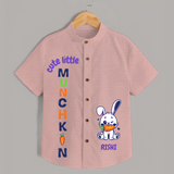 Cute Munchkin Shirt | Personalized Shirt for Adorable Little Ones - PEACH - 0 - 6 Months Old (Chest 23")