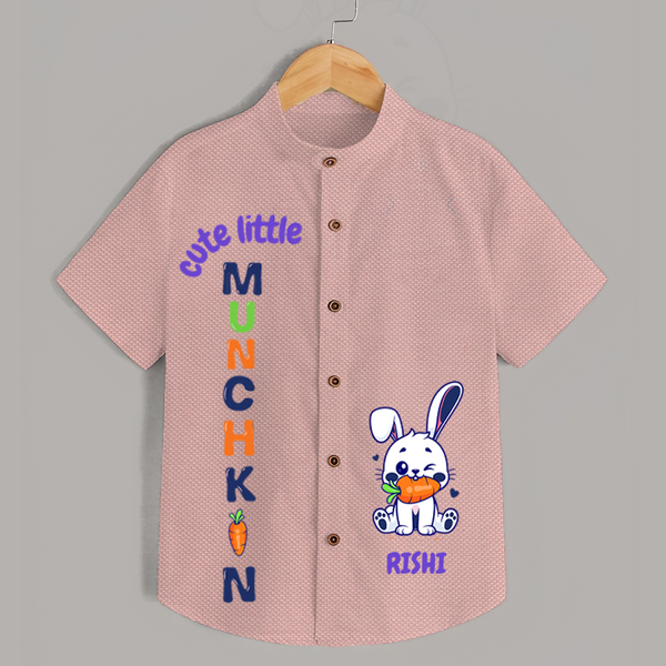 Cute Munchkin Shirt | Personalized Shirt for Adorable Little Ones - PEACH - 0 - 6 Months Old (Chest 23")