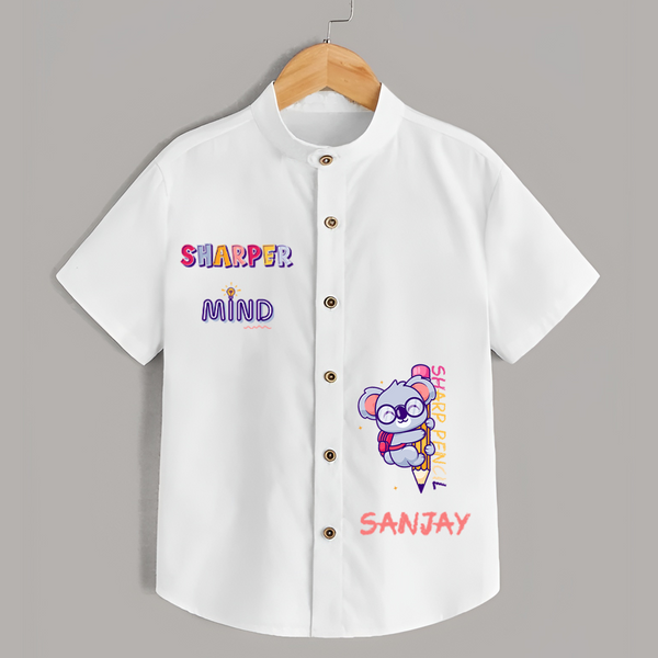 Sharper Mind, Sharp Pencil Shirt | Custom Shirt for Future Scholars - WHITE - 0 - 6 Months Old (Chest 23")