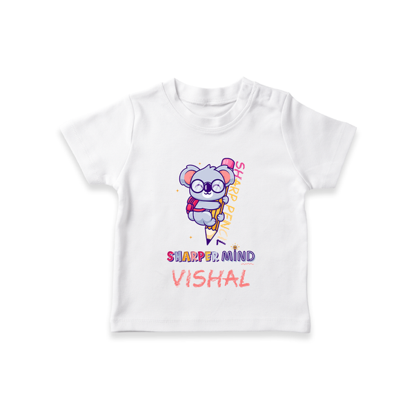Sharp Pencil Sharper Mind T-shirt | Custom Baby T-shirt for Future Scholars - WHITE - 0-5 Months Old (Chest 17")