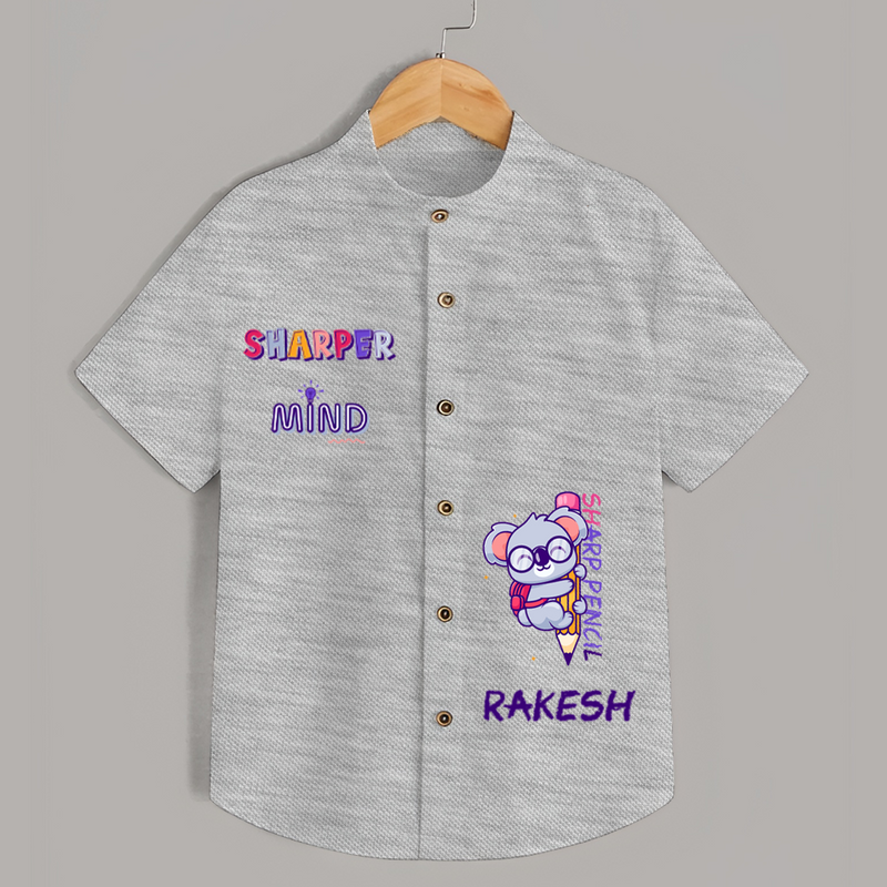Sharper Mind, Sharp Pencil Shirt | Custom Shirt for Future Scholars - GREY - 0 - 6 Months Old (Chest 23")