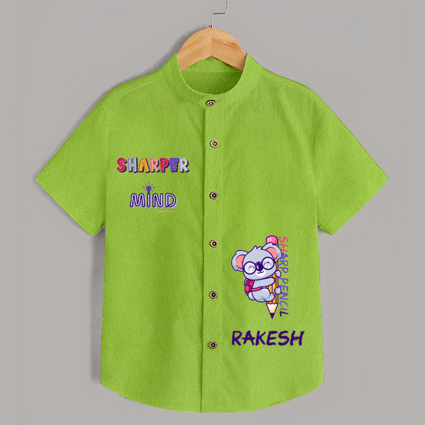 Sharper Mind, Sharp Pencil Shirt | Custom Shirt for Future Scholars - LIME GREEN - 0 - 6 Months Old (Chest 23")