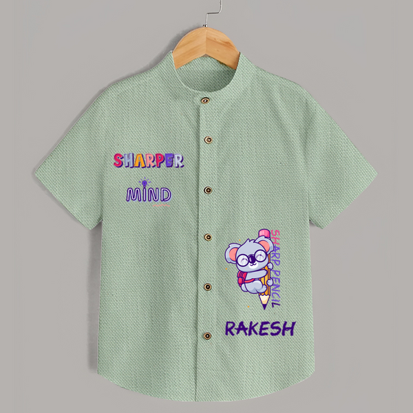 Sharper Mind, Sharp Pencil Shirt | Custom Shirt for Future Scholars - MINT GREEN - 0 - 6 Months Old (Chest 23")