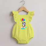 Fly High Romper Frock | Personalized Baby Romper Frock for Dreamers and Doers - PASTEL YELLOW - 0 - 3 Months Old (Chest 19")