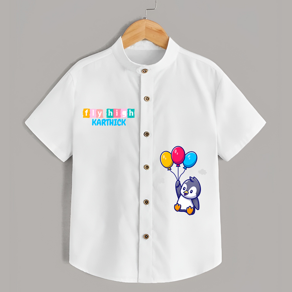 Fly High Shirt | Personalized Shirt for Little Dreamers and Achievers - WHITE - 0 - 6 Months Old (Chest 23")