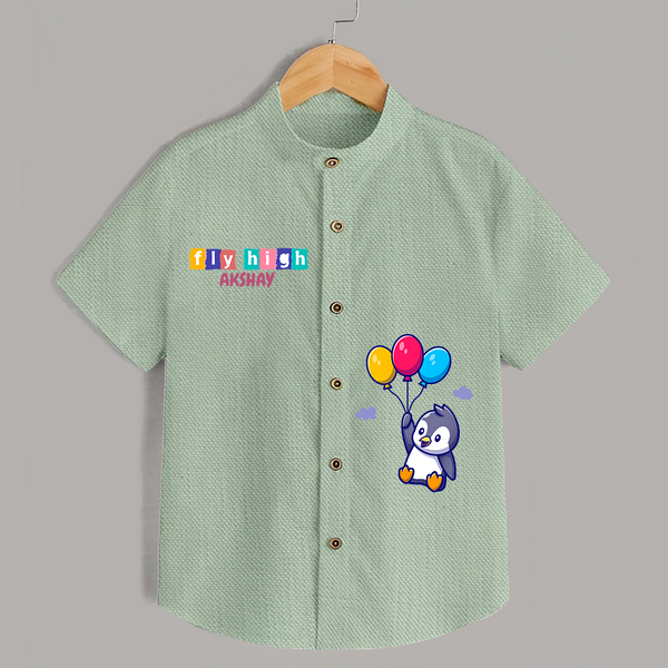 Fly High Shirt | Personalized Shirt for Little Dreamers and Achievers - MINT GREEN - 0 - 6 Months Old (Chest 23")