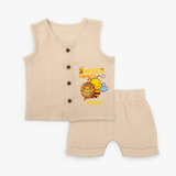 Sweet Tooth - Honey Bee Jabla Set For Babies - CREAM - 0 - 3 Months Old (Chest 9.8")