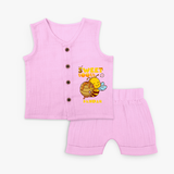 Sweet Tooth - Honey Bee Jabla Set For Babies - LAVENDER ROSE - 0 - 3 Months Old (Chest 9.8")