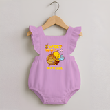 Sweet Tooth Romper Frock | Custom Baby Romper Frock for Candy Lovers - BABY PINK - 0 - 3 Months Old (Chest 19")
