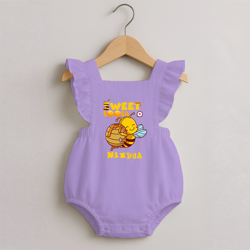 Sweet Tooth Romper Frock | Custom Baby Romper Frock for Candy Lovers - LILAC - 0 - 3 Months Old (Chest 19")