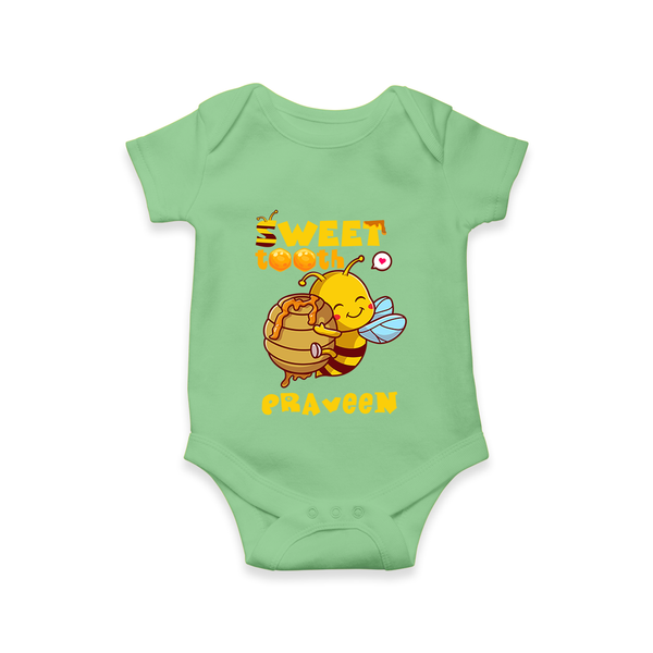 Sweet Tooth Romper/onesie | Custom Baby Romper/onesie for Candy Lovers - GREEN - New Born (Chest 14")