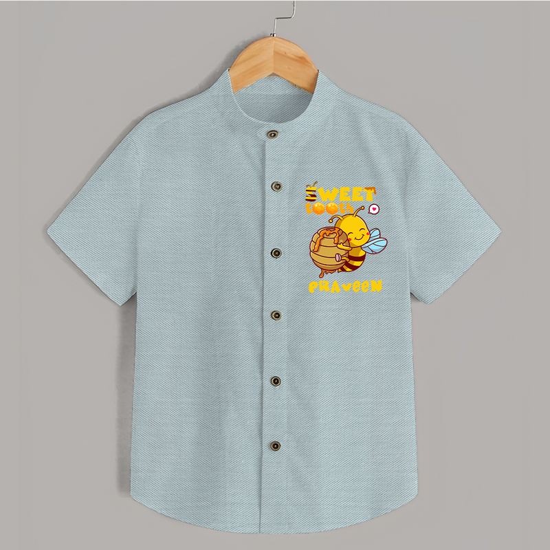 Sweet Tooth Shirt | Custom Baby Shirt for Candy Lovers - ARCTIC BLUE - 0 - 6 Months Old (Chest 23")