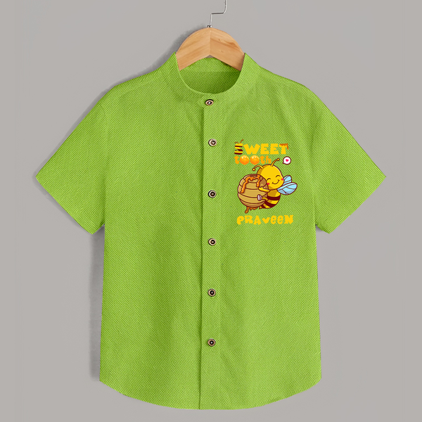 Sweet Tooth Shirt | Custom Baby Shirt for Candy Lovers - LIME GREEN - 0 - 6 Months Old (Chest 23")
