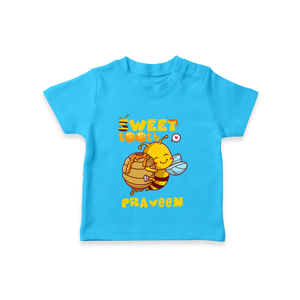 Sweet Tooth T-shirt | Custom Baby T-shirt for Candy Lovers - SKY BLUE - 0-5 Months Old (Chest 17")