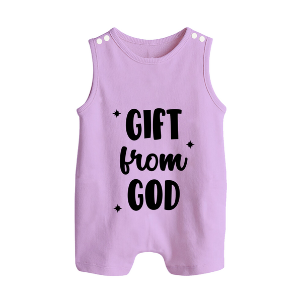Gift From God Romper Suit | Custom Baby Romper Suit for Your Little Miracle - LILAC - 0 - 5 Months Old (Chest 18")
