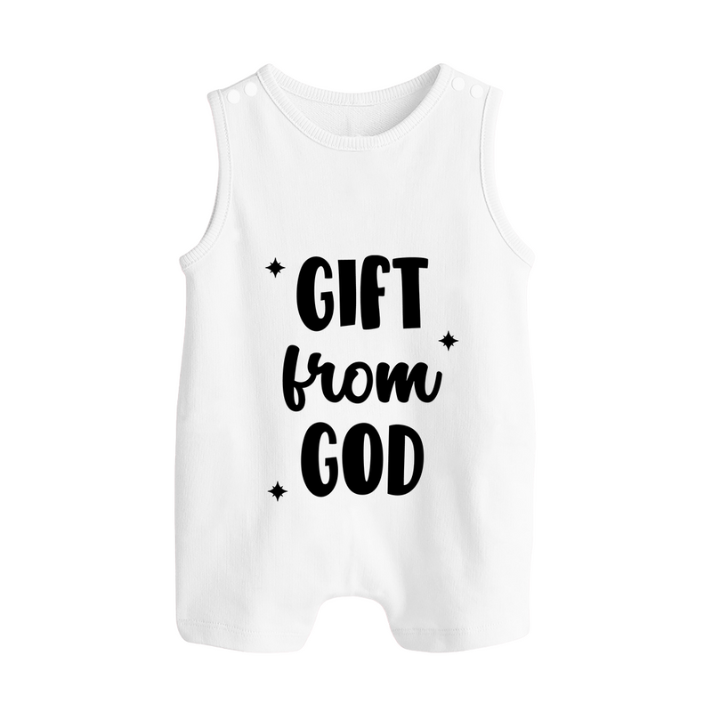 Gift From God Romper Suit | Custom Baby Romper Suit for Your Little Miracle - WHITE - 0 - 5 Months Old (Chest 18")
