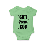 Gift From God Romper | Custom Baby Romper for Your Little Miracle - GREEN - New Born (Chest 14")