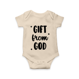 Gift From God Romper | Custom Baby Romper for Your Little Miracle - IVORY - New Born (Chest 14")