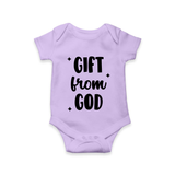 Gift From God Romper | Custom Baby Romper for Your Little Miracle - LILAC - New Born (Chest 14")