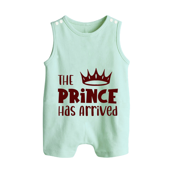 The Prince Has Arrived Romper Suit | Custom Baby Romper Suit for Your Little Prince - MINT GREEN - 0 - 5 Months Old (Chest 18")