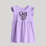 I Am Proof That God Answers Prayers Baby Frock | Custom BabyFrock for Your Little Miracle - LILAC - 0 - 3 Months Old (Chest 17")