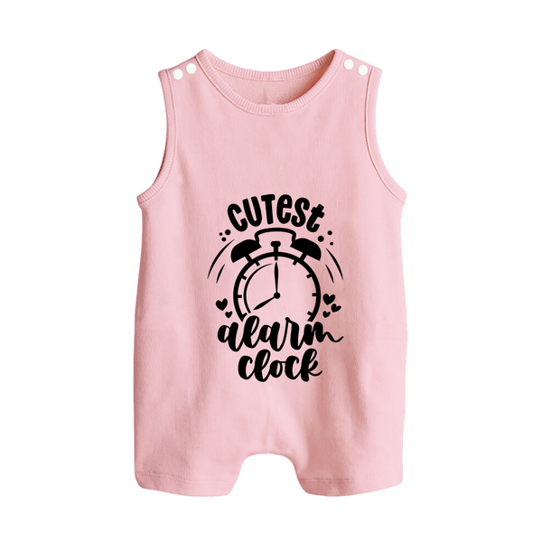 Cutest Alarm Clock Romper Suit | Personalized Baby Romper Suit for the Sleepyheads - BABY PINK - 0 - 5 Months Old (Chest 18")