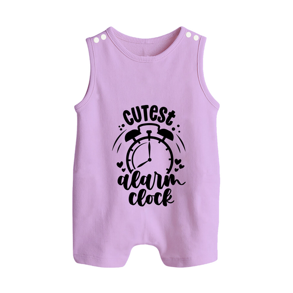 Cutest Alarm Clock Romper Suit | Personalized Baby Romper Suit for the Sleepyheads - LILAC - 0 - 5 Months Old (Chest 18")
