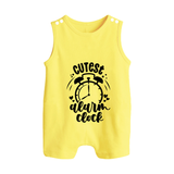 Cutest Alarm Clock Romper Suit | Personalized Baby Romper Suit for the Sleepyheads - PASTEL YELLOW - 0 - 5 Months Old (Chest 18")