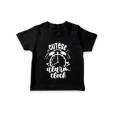 Cutest Alarm Clock TShirt | Personalized Baby TShirt for the Sleepyheads - BLACK - 0-5 Months Old (Chest 17")