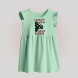 Daddy's New Riding Buddy Baby Frock | Personalized BabyFrock for Daddy's Little Partner - MINT GREEN - 0 - 3 Months Old (Chest 17")