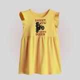 Daddy's New Riding Buddy Baby Frock | Personalized BabyFrock for Daddy's Little Partner - PASTEL YELLOW - 0 - 3 Months Old (Chest 17")