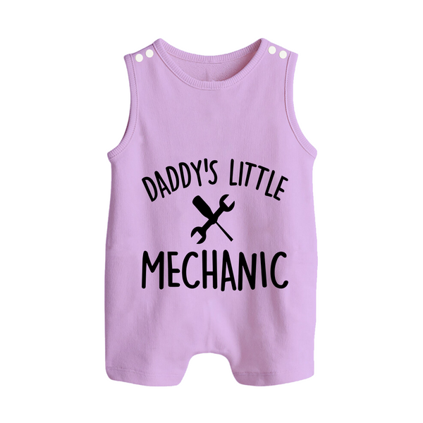 Daddy's Little Mechanic Romper Suit | Custom Baby Romper Suit for Daddy's Helper - LILAC - 0 - 5 Months Old (Chest 18")