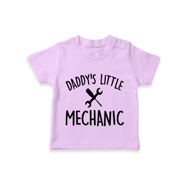 Daddy's Little Mechanic TShirt | Custom Baby TShirt for Daddy's Helper - LILAC - 0-5 Months Old (Chest 17")