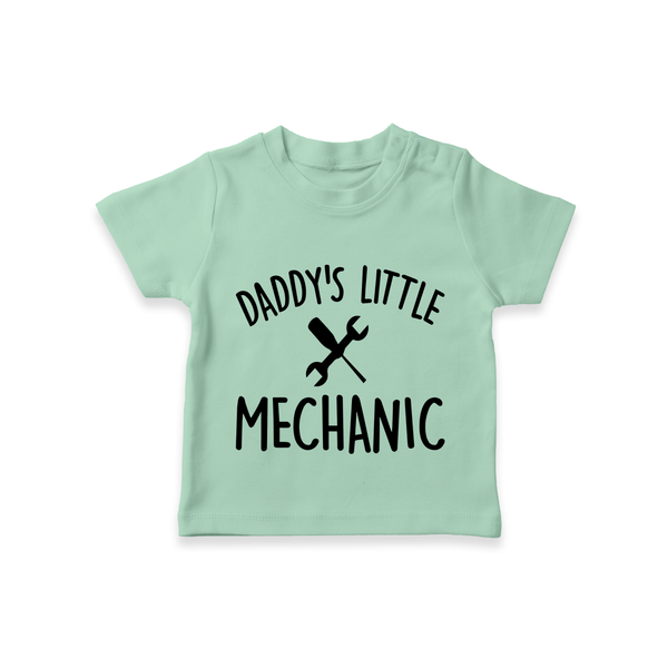Daddy's Little Mechanic TShirt | Custom Baby TShirt for Daddy's Helper - MINT GREEN - 0-5 Months Old (Chest 17")