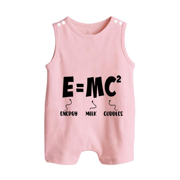 E=MC^2 Romper Suit | Personalized Baby Romper Suit for the Little Genius - BABY PINK - 0 - 5 Months Old (Chest 18")