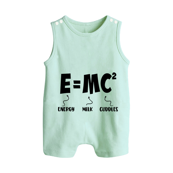 E=MC^2 Romper Suit | Personalized Baby Romper Suit for the Little Genius - MINT GREEN - 0 - 5 Months Old (Chest 18")