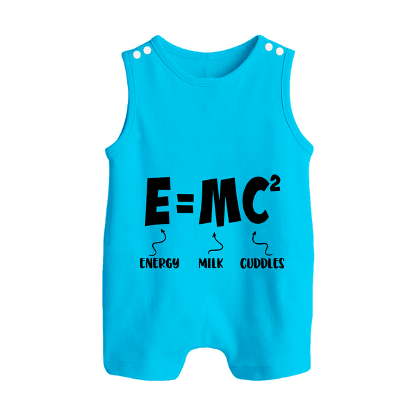 E=MC^2 Romper Suit | Personalized Baby Romper Suit for the Little Genius - SKY BLUE - 0 - 5 Months Old (Chest 18")