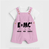 E=MC^2 Dungaree | Personalized Baby Dungaree for the Little Genius - BABY PINK - 0 - 5 Months Old (Chest 18")