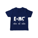 E=MC^2 TShirt | Personalized Baby TShirt for the Little Genius - NAVY BLUE - 0-5 Months Old (Chest 17")