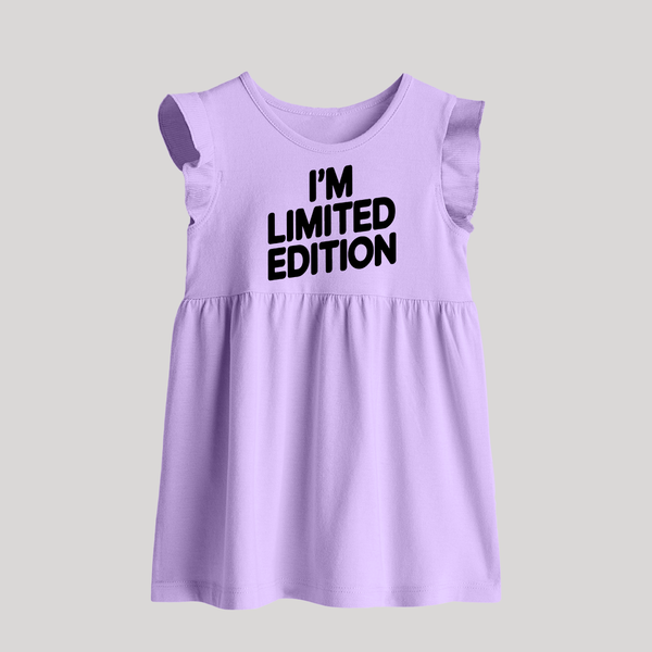 I'm Limited Edition Baby Frock | Custom BabyFrock for Your Unique Little One - LILAC - 0 - 3 Months Old (Chest 17")