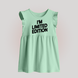 I'm Limited Edition Baby Frock | Custom BabyFrock for Your Unique Little One - MINT GREEN - 0 - 3 Months Old (Chest 17")