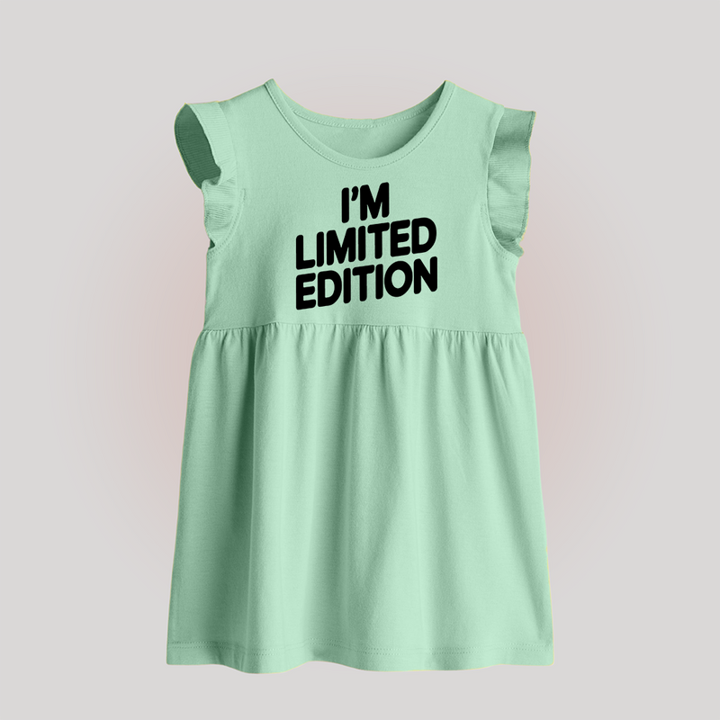 I'm Limited Edition Baby Frock | Custom BabyFrock for Your Unique Little One - MINT GREEN - 0 - 3 Months Old (Chest 17")