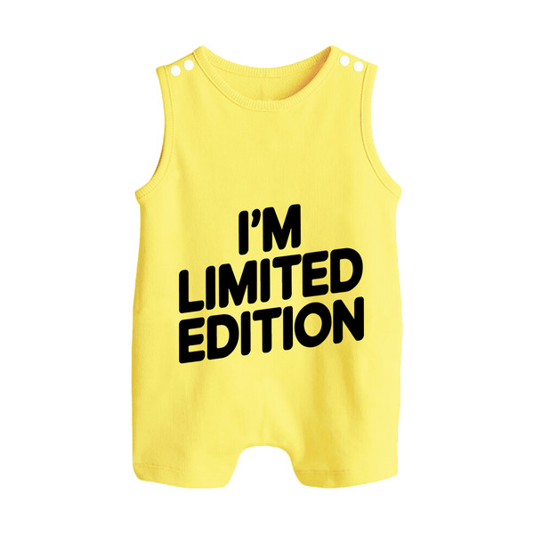 I'm Limited Edition Romper Suit | Custom Baby Romper Suit for Your Unique Little One - PASTEL YELLOW - 0 - 5 Months Old (Chest 18")